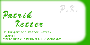 patrik ketter business card